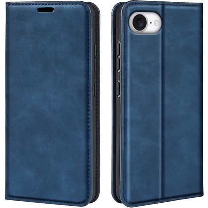 Mobigear Retro Slim iPhone 16e Hülle Klapphülle Geldbörse - Dunkelblau