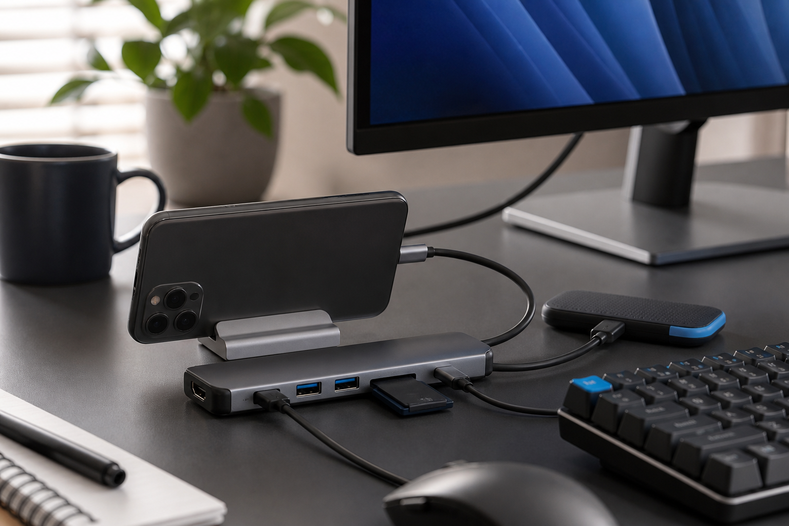 Konnektivität: Verwandle dein Handy mit einem USB-Hub in einen Mini-PC