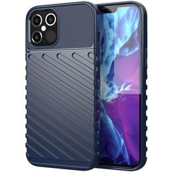 Mobigear Groove iPhone 12 Pro Max Hülle Flexibles TPU Backcover - Blau