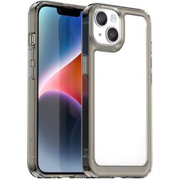 Mobigear Crystal iPhone 15 Hülle Hardcase Backcover - Transparent / Grau
