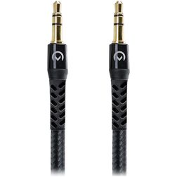 Mobilize Strong Nylon AUX 3.5mm auf AUX 3.5mm Kabel 1.5 Meter - Schwarz