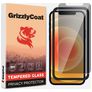 GrizzlyCoat Easy Fit AntiSpy iPhone 12 Pro Panzerglas Gehärtetes Glas Displayschutz Privacy - Hüllenfreundlich + Applikator