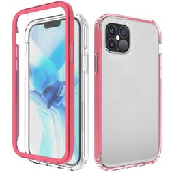 Mobigear Two-Layer iPhone 12 Pro Max Hülle Hardcase Backcover Stoßfest - Transparent / Rot