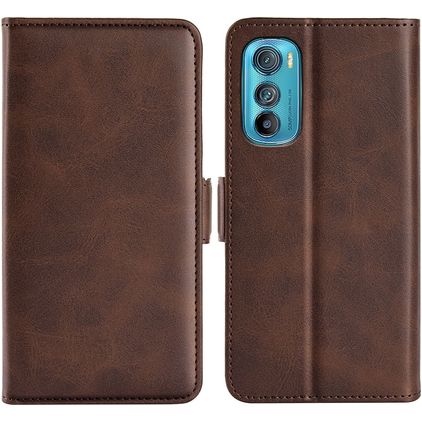 Mobigear Slim Magnet Motorola Edge 30 Hülle Klapphülle Geldbörse - Braun