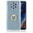 Mobigear Glitter Ring Nokia 9 PureView Hülle Flexibles TPU Backcover mit Ringhalter - Blau