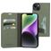 Mobiparts Classic Wallet iPhone 14 Plus Hülle Klapphülle Geldbörse - Stone Green