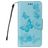 Mobigear Butterfly Samsung Galaxy A8 (2018) Hülle Klapphülle Geldbörse - Blau