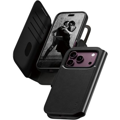 CARE by PanzerGlass Tango Two-in-One iPhone 18 Pro MagSafe 2in1 Klapphülle (herausnehmbar) Portemonnaie - Schwarz