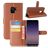Mobigear Classic Samsung Galaxy A8 (2018) Hülle Klapphülle Geldbörse - Cognac