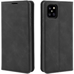 Mobigear Retro Slim Samsung Galaxy Note 10 Lite Hülle Klapphülle Geldbörse - Schwarz