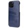 Fierre Shann Premium Card iPhone 12 Mini Hülle Backcover mit Kartenhalter - Blau
