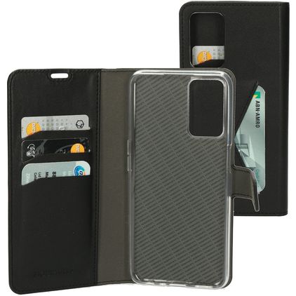 Mobiparts Classic Wallet OPPO A16 Hülle Klapphülle Geldbörse - Schwarz