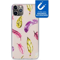 My Style Magneta iPhone 11 Pro Hülle Flexibles TPU Backcover - Feathers