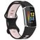 Mobigear Sport Dual Silikon Fitbit Charge 5 Armband Drückerschließe - Schwarz / Pink