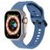 Mobigear Ripple Silikon Apple Watch Armband Dornschließe - 49/46/45/44 mm - Blau