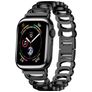 Mobigear Vienna Edelstahl Apple Watch Armband Faltschließe - 49/46/45/44 mm - Schwarz