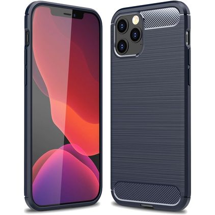 Mobigear Brushed Slim iPhone 13 Hülle Flexibles TPU Backcover - Blau