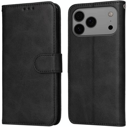 Mobigear Wallet iPhone 17 Pro Max Hülle Klapphülle Geldbörse - Schwarz