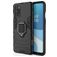 Mobigear Armor Ring OnePlus 8T Hülle Hardcase Backcover Stoßfest mit Ringhalter - Schwarz