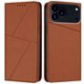 Mobigear Frosted Flip iPhone 17 Pro Max Hülle Klapphülle Geldbörse - Braun