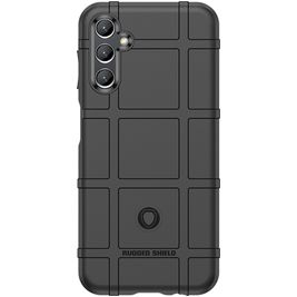 Mobigear Rugged Shield Samsung Galaxy A24 Hülle Flexibles TPU Backcover Stoßfest - Schwarz