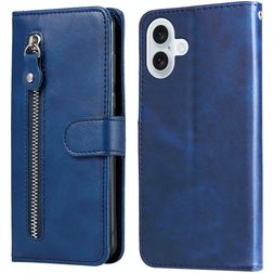 Mobigear Zipper iPhone 17 Hülle Klapphülle Geldbörse - Blau