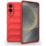 Mobigear Bumpy Samsung Galaxy S25 Edge Hülle Flexibles TPU Backcover - Rot