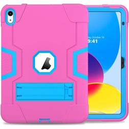 Mobigear ShieldStand iPad 11 (2025) Hülle Kunststoff,Silikon Backcover + Ständer - Blau / Magenta