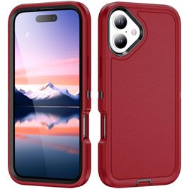 Mobigear Rugged iPhone 17 Hülle Hardcase Backcover Stoßfest - Rot