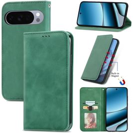 Mobigear Retro Slim Google Pixel 10 Pro XL Hülle Klapphülle Geldbörse - Grün