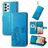 Mobigear Clover Samsung Galaxy A73 Hülle Klapphülle Geldbörse - Blau