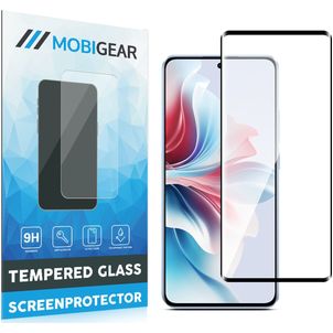 Mobigear Premium OPPO Reno 11F Panzerglas Gehärtetes Glas Displayschutz - Hüllenfreundlich - Schwarz
