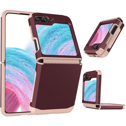 Mobigear Non-slip Armor Samsung Galaxy Z Flip 5 Hardcase Backcover Shockproof - Rot