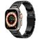 Mobigear Amsterdam Edelstahl Apple Watch Armband Faltschließe - 49/46/45/44 mm - Schwarz