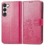 Mobigear Clover Samsung Galaxy A54 Hülle Klapphülle Geldbörse - Magenta