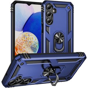 Mobigear Armor ring Samsung Galaxy A16 Hülle Hardcase Backcover Stoßfest mit Ringhalter - Blau