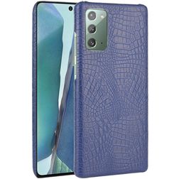 Mobigear Croco Samsung Galaxy Note 20 Hülle Hardcase Backcover - Blau