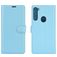 Mobigear Classic Motorola One Fusion Plus Hülle Klapphülle Geldbörse - Blau