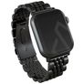 Burga Chic Royal Edelstahl Apple Watch Armband Faltschließe - 42/41/40/38 mm - Schwarz