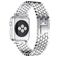 Mobigear Honeycomb Edelstahl Apple Watch Armband Dornschließe - 42/41/40/38 mm - Silber