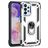 Mobigear Armor Ring Samsung Galaxy A23 Hardcase Backcover Shockproof mit Ringhalter - Silber