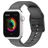 Mobigear Dashed Silikon Apple Watch Armband Dornschließe - 49/46/45/44 mm - Grau