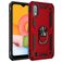 Mobigear Armor Ring Samsung Galaxy A01 Hülle Hardcase Backcover Stoßfest mit Ringhalter - Rot