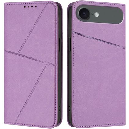 Mobigear Frosted Flip iPhone Air Hülle Klapphülle Geldbörse - Lila