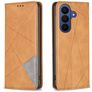 Mobigear Rhombus Slim Samsung Galaxy A37 Hülle Klapphülle - Cognac