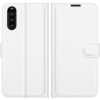 Mobigear Classic Sony Xperia 10 III Hülle Klapphülle Geldbörse - Weiß