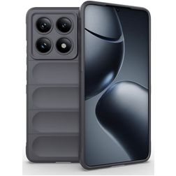 Mobigear Bumpy Xiaomi 14T Pro Hülle Flexibles TPU Backcover - Grau