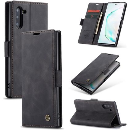 CaseMe 013 Samsung Galaxy Note 10 Klapphülle Portemonnaie - Schwarz