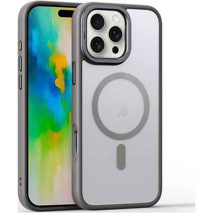 Mobigear Shockproof iPhone 16 Pro MagSafe Hülle Hardcase Backcover - Grau