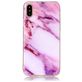Mobigear Marble iPhone XS Hülle Flexibles TPU Backcover - Pink